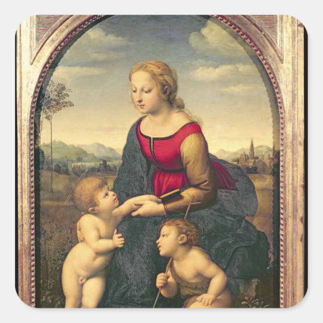 La Belle Jardiniere, 1507 Square Sticker (Front)