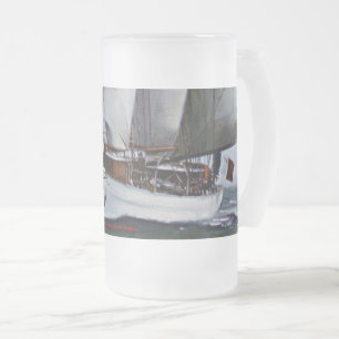 La Belle Poule Frosted Glass Beer Mug