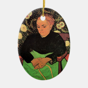 La Berceuse (Augustine Roulin) by Vincent van Gogh Ceramic Tree Decoration