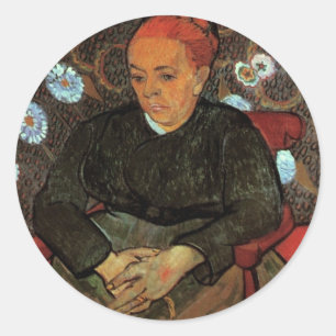 La Berceuse (Augustine Roulin) by Vincent van Gogh Classic Round Sticker