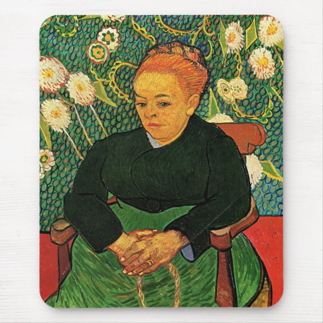 La Berceuse (Augustine Roulin) by Vincent van Gogh Mouse Mat (Front)