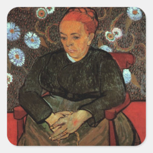 La Berceuse (Augustine Roulin) by Vincent van Gogh Square Sticker