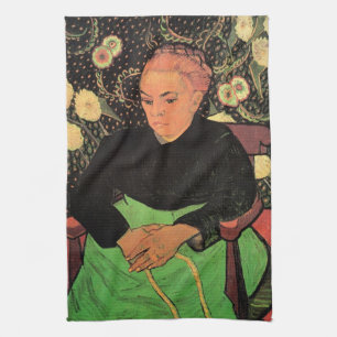 La Berceuse (Augustine Roulin) by Vincent van Gogh Tea Towel