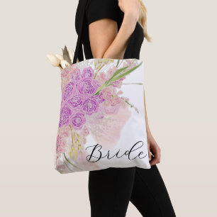 La Boca Rosa Blush Sheer bow Bouquet Tote Bag