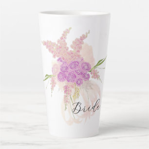 La Boca Rosa Brides Blush bow Bouquet  Latte Mug