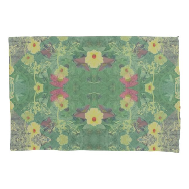 La Boca Wildflower Symmetry Pillowcase (Front)
