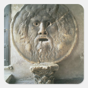 La Bocca di Verita (The Mouth of Truth) (photo) Square Sticker