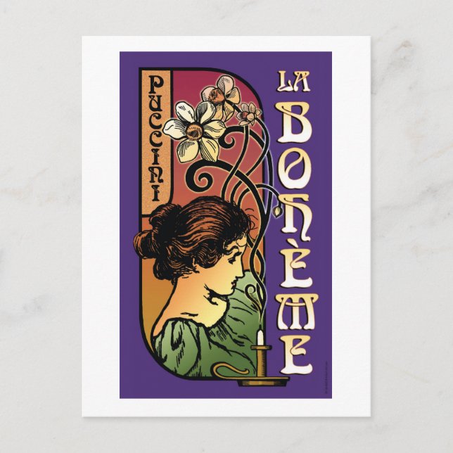La Boheme, Opera Postcard (Front)