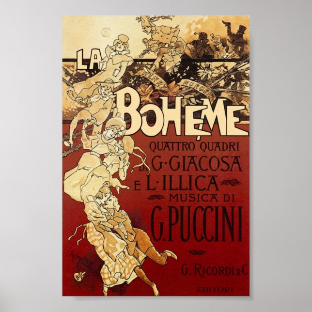 La Boheme poster by Hohenstein (Front)
