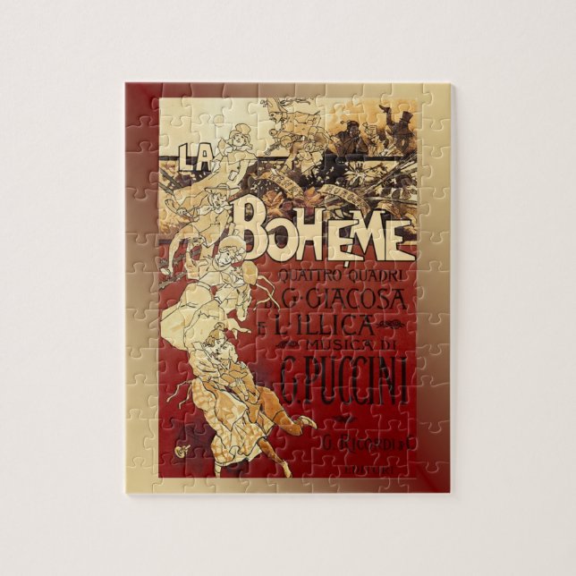 La Boheme ~ Puccini Opera 1896 Poster ~ Jigsaw Puzzle (Vertical)