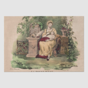 La Bonne Mere (Good Mother), Restored Decoupage Tissue Paper