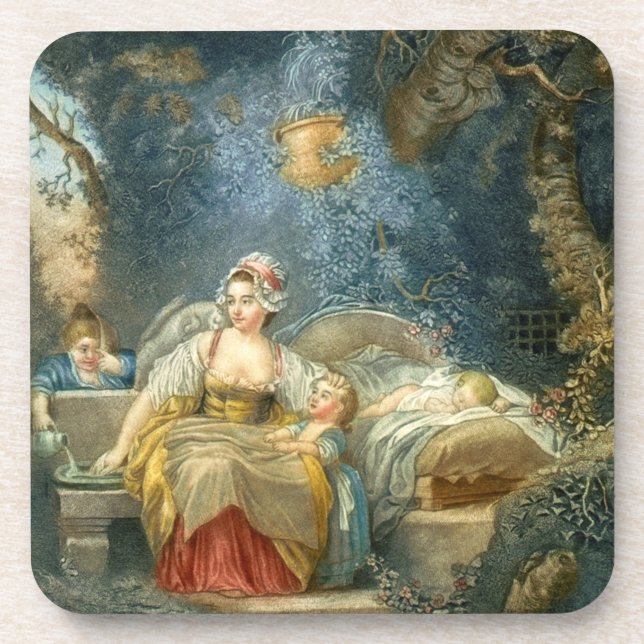 La Bonne Mere - J B Audebert - c1790 Coaster (Front)
