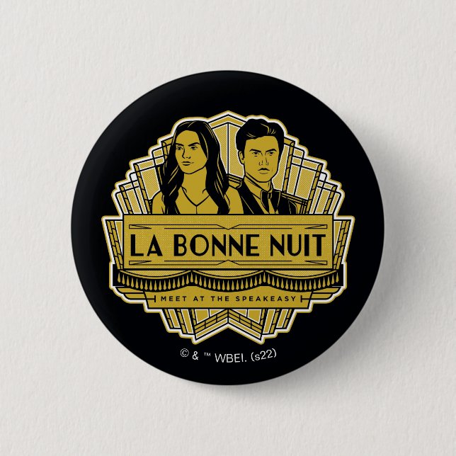 La Bonne Nuit - Meet At The Speakeasy 6 Cm Round Badge (Front)