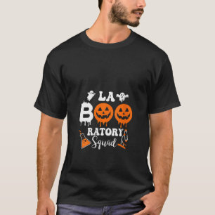 La Boo ratory Squad Funny Ghost Pumpkin Halloween  T-Shirt