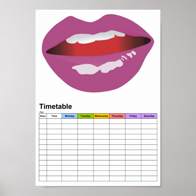 La Bouche / The Mouth / Timetable Poster (Front)