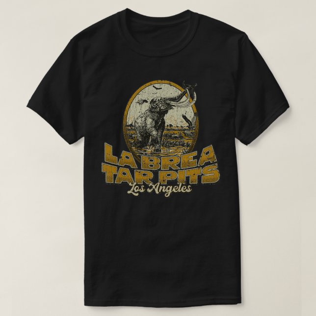 La Brea Tar Pits 1977 T-Shirt (Design Front)
