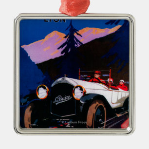 La Buize Lyon Vintage PosterEurope Metal Tree Decoration