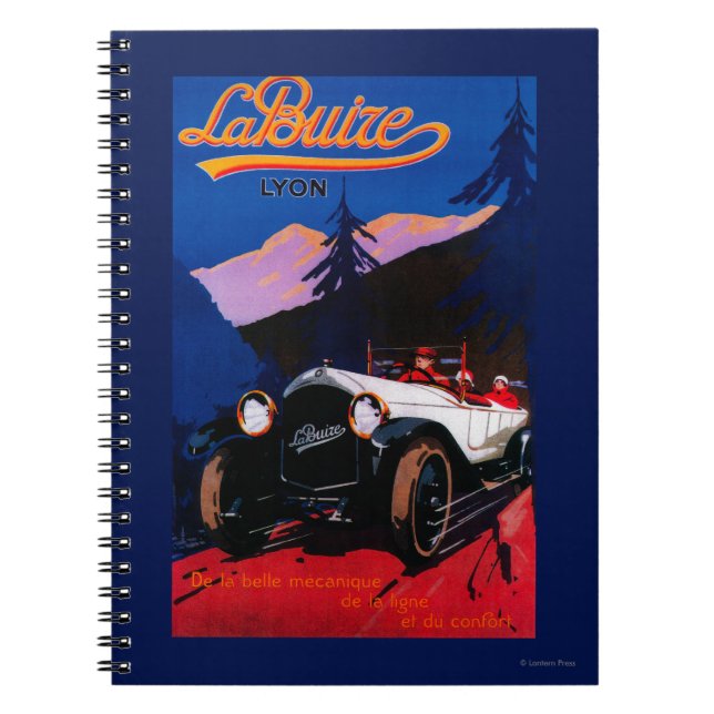La Buize Lyon Vintage PosterEurope Notebook (Front)