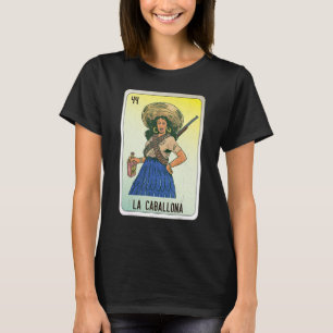La Caballona Mexican Slang Chicano Bingo Cards T-Shirt