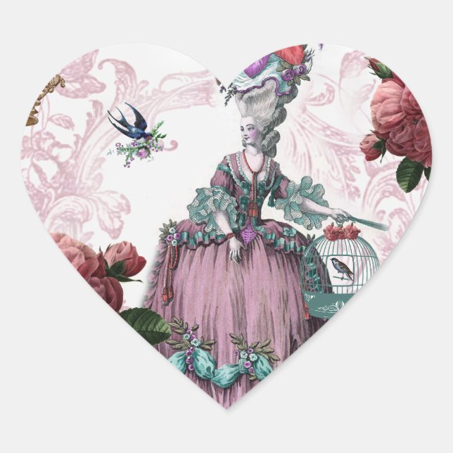la cage aux oiseaux (The Birdcage) Heart Sticker (Front)