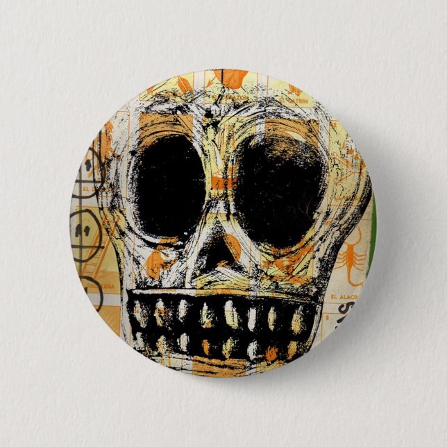 La Calavera 2 6 Cm Round Badge (Front)