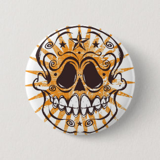 La Calavera 4 - Orange Colorway 6 Cm Round Badge