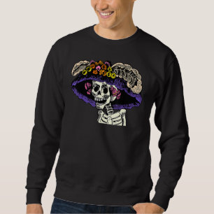 La Calavera Catrina Mexico Halloween Candy Sugar S Sweatshirt