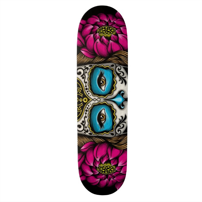 La Calavera Catrina Skateboard | Zazzle.co.uk