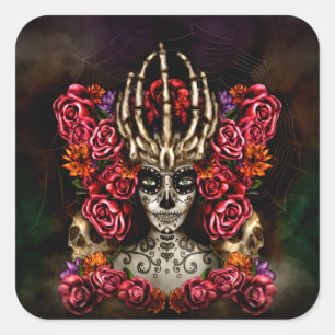 La Calavera Catrina Square Sticker