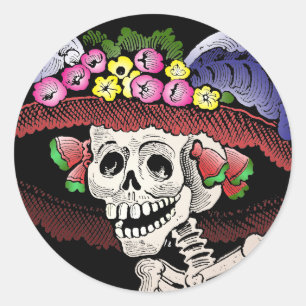 La Calavera Catrina [stickers] Classic Round Sticker