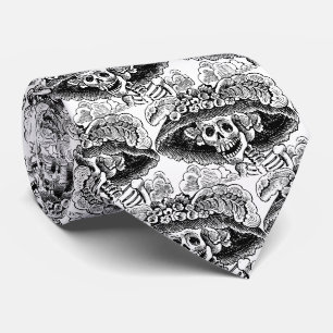 La Calavera Catrina Vintage Day of the Dead Tie