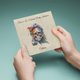 La Calavera Hermosa, custom Invitation