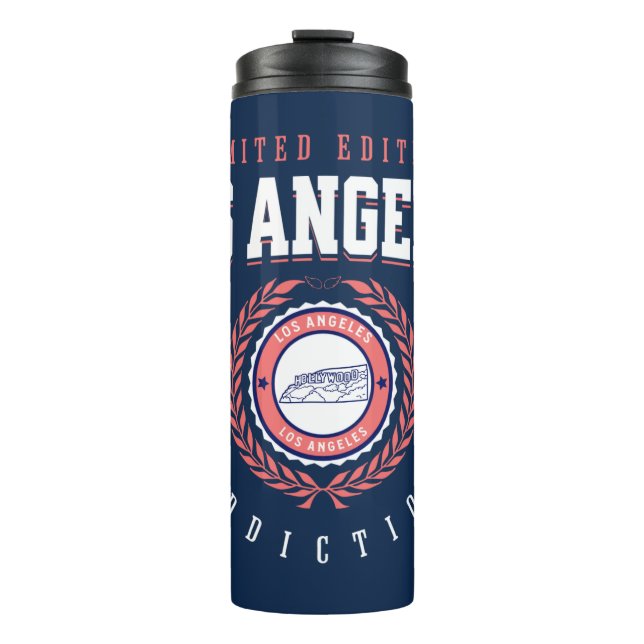 LA, California City Traveller Sports Style Thermal Tumbler (Front)