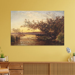 La Camargue, Coucher De Soleil – Félix Ziem Canvas Print