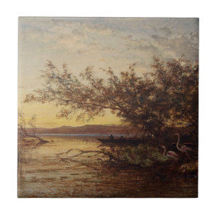 La Camargue, Coucher De Soleil – Félix Ziem Tile
