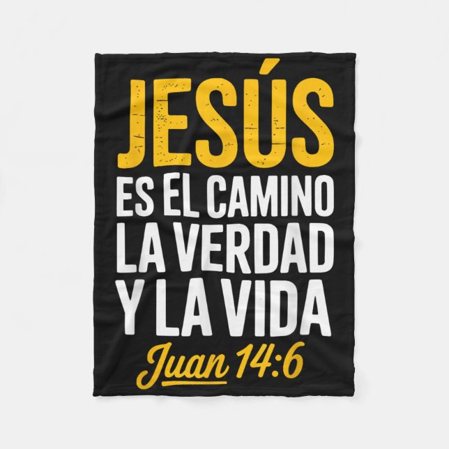 La Camisa De Jesus En Espanol Christian Spanish  Fleece Blanket (Front)
