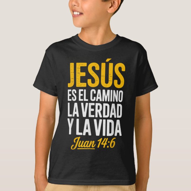 La Camisa De Jesus En Espanol Christian Spanish  T-Shirt (Front)