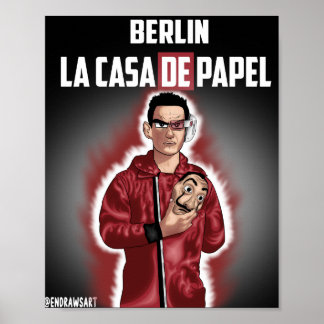 LA CASA DE PAPEL - MONEY HEIST - BERLIN COVERART  POSTER