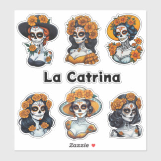 La Catrina Custom-Cut Vinyl Sticker