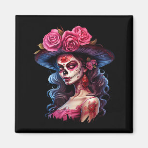 La Catrina Dia De Los Muertos Mexican Day Of The Magnet