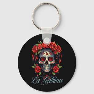 La Catrina Dress Stylish Day Of The Government Key Ring