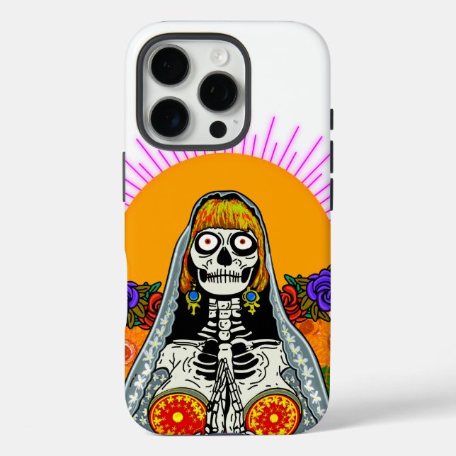 La Catrina in a Modern, Colourful Style Case-Mate iPhone Case (Back)