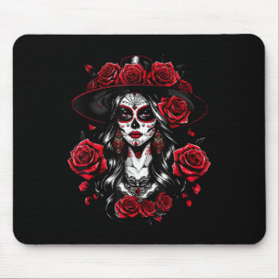 La Catrina Women Dia De Los Muertos Latina Cinco D Mouse Mat