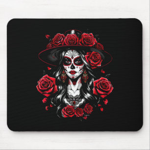La Catrina Women Dia De Los Muertos Latina Cinco D Mouse Mat