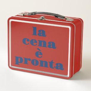 La Cena E Pronta Metal Lunch Box