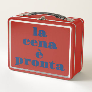 La Cena E Pronta Metal Lunch Box