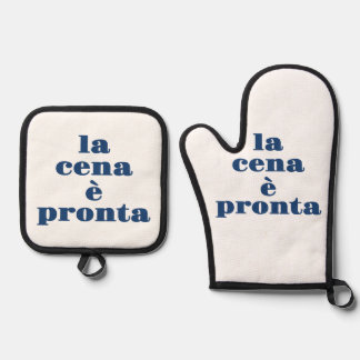 La Cena E Pronta Oven Mitt & Pot Holder Set