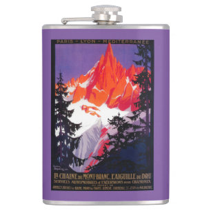 La Chaine De Mont-Blanc Vintage PosterEurope Hip Flask