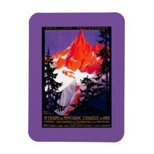 La Chaine De Mont-Blanc Vintage PosterEurope Magnet