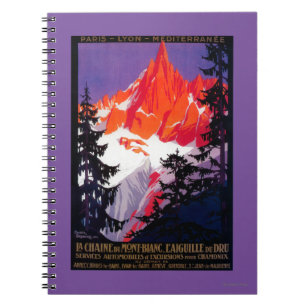 La Chaine De Mont-Blanc Vintage PosterEurope Notebook
